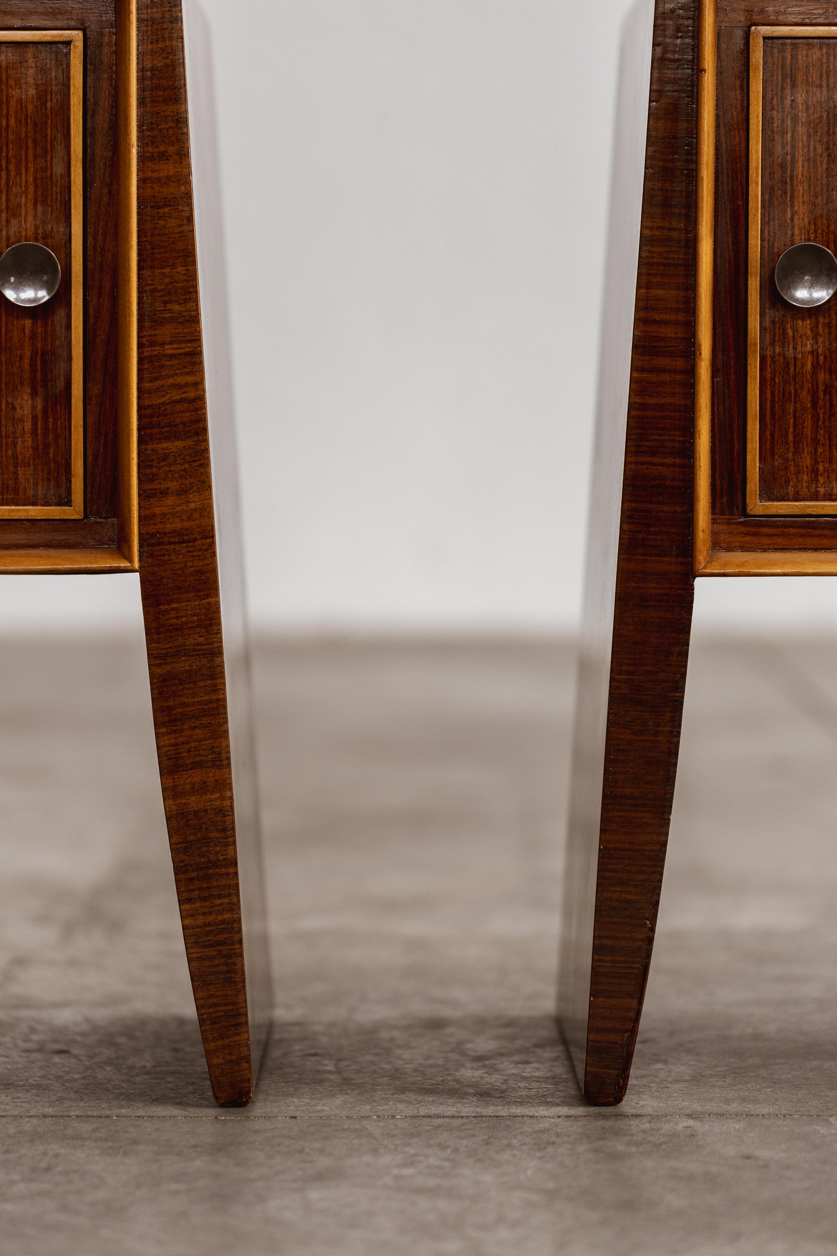 Paolo Buffa Nightstands for La Permanente Mobili Cantù, 1950s, Set of 2 3