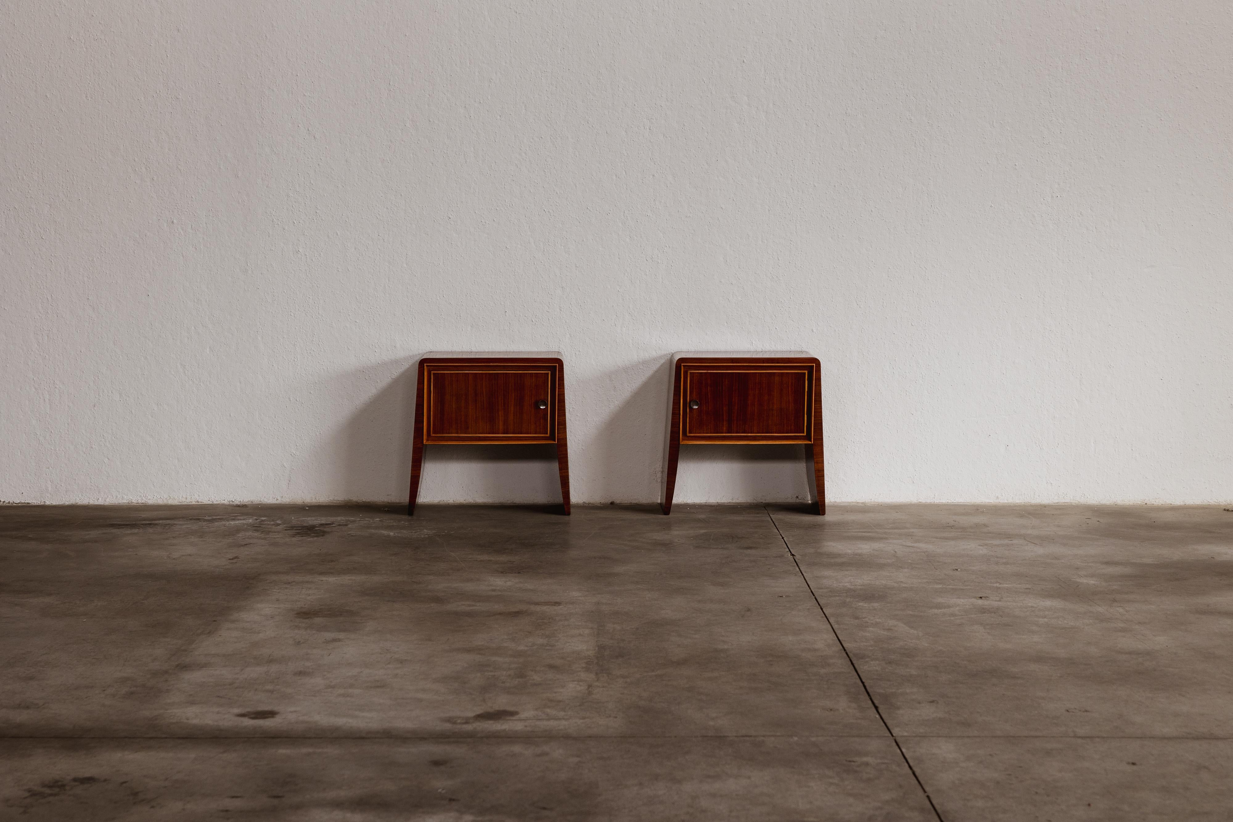 Italian Paolo Buffa Nightstands for La Permanente Mobili Cantù, 1950s, Set of 2