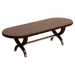 Tavolo da pranzo ovale Paolo Buffa, Italia, anni '50, Attribuito