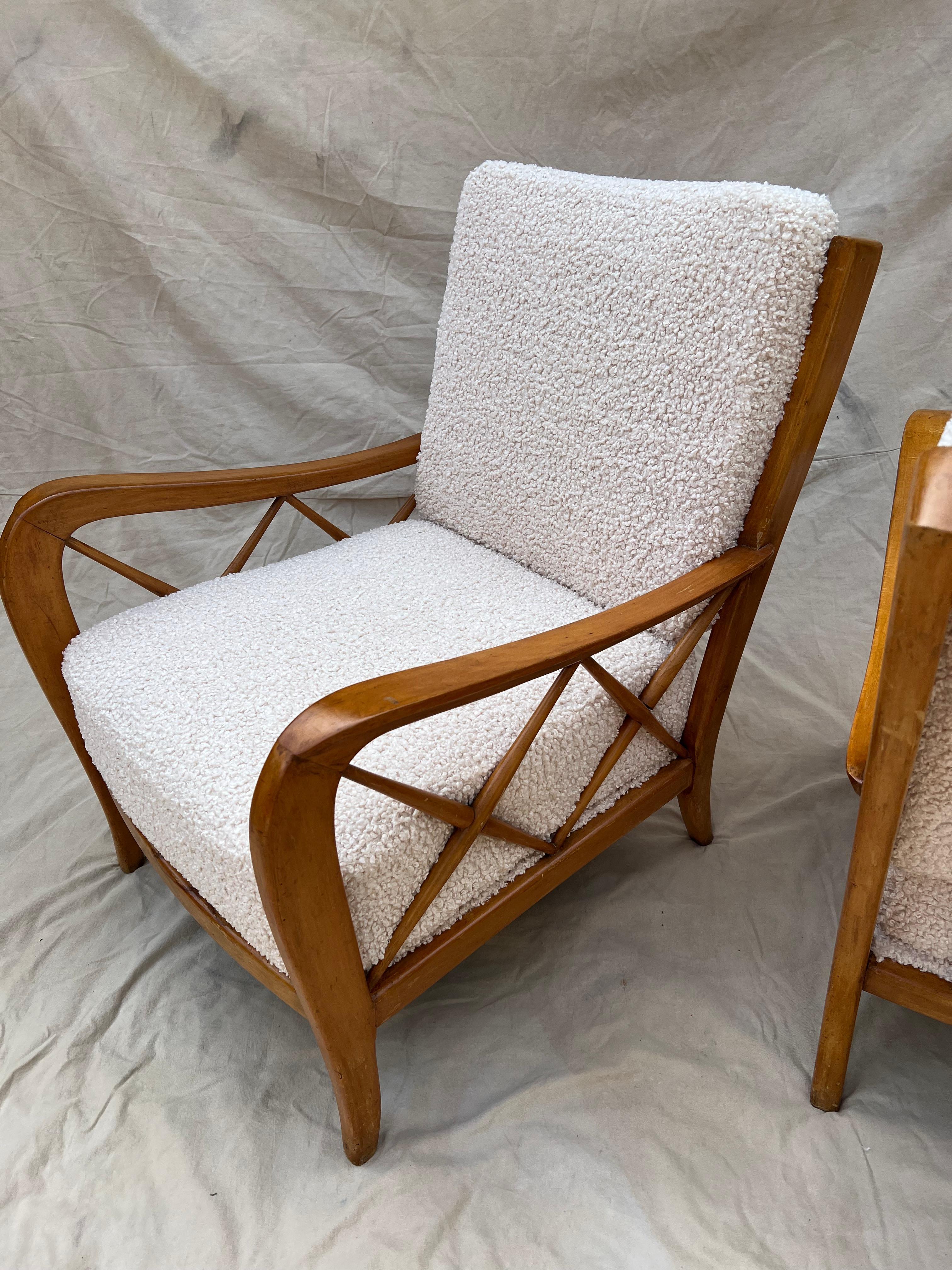 Paolo Buffa Pair Italian Lounge Chairs 3