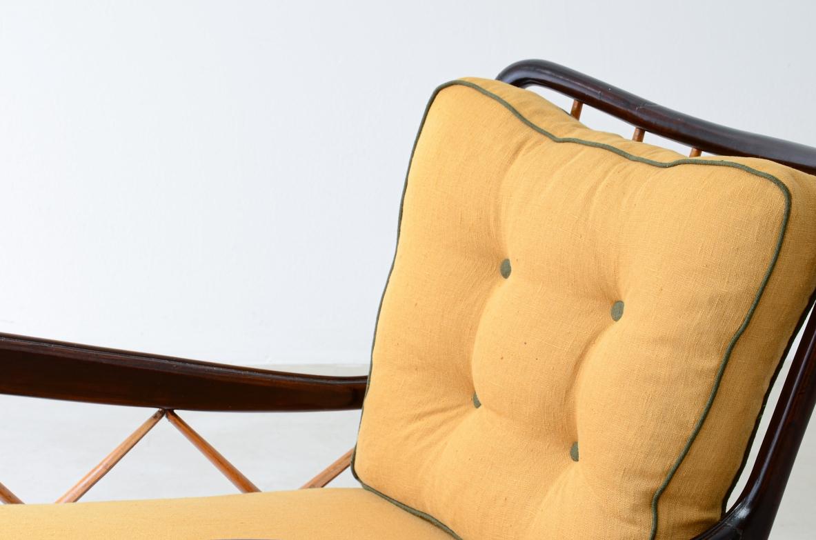 Paolo Buffa  Pareja de sillones de madera teñida y arce rubio siglo XX en venta