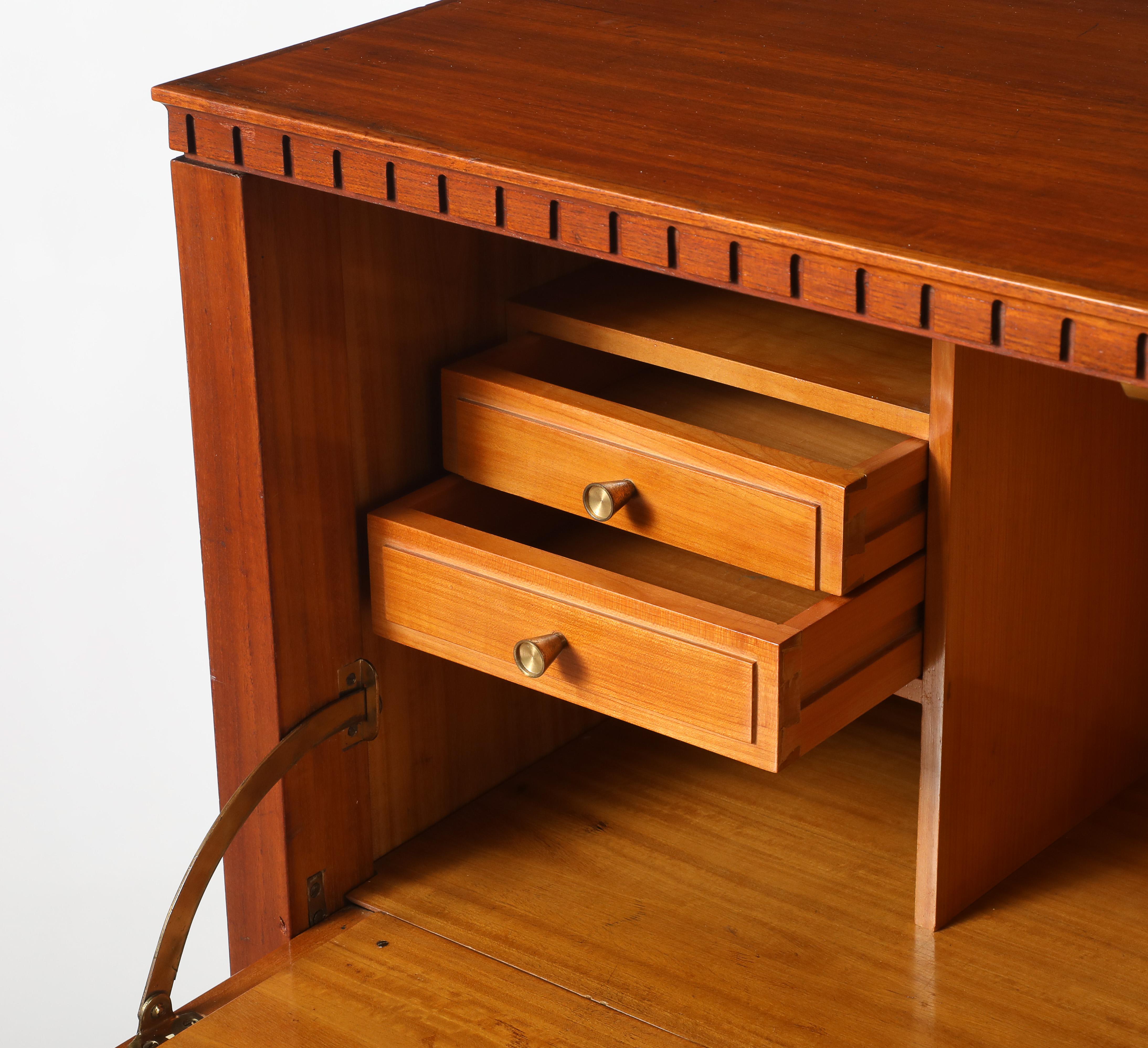 Paolo Buffa Pair of Cabinets, Dry-Bar Cabinet and Secretary, circa 1950 In condizioni buone in vendita a New York, NY