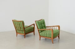 Paolo Buffa pair of elegant cherrywood armchairs