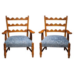 Paolo Buffa Pair of Lounge chair and coffee table 1950