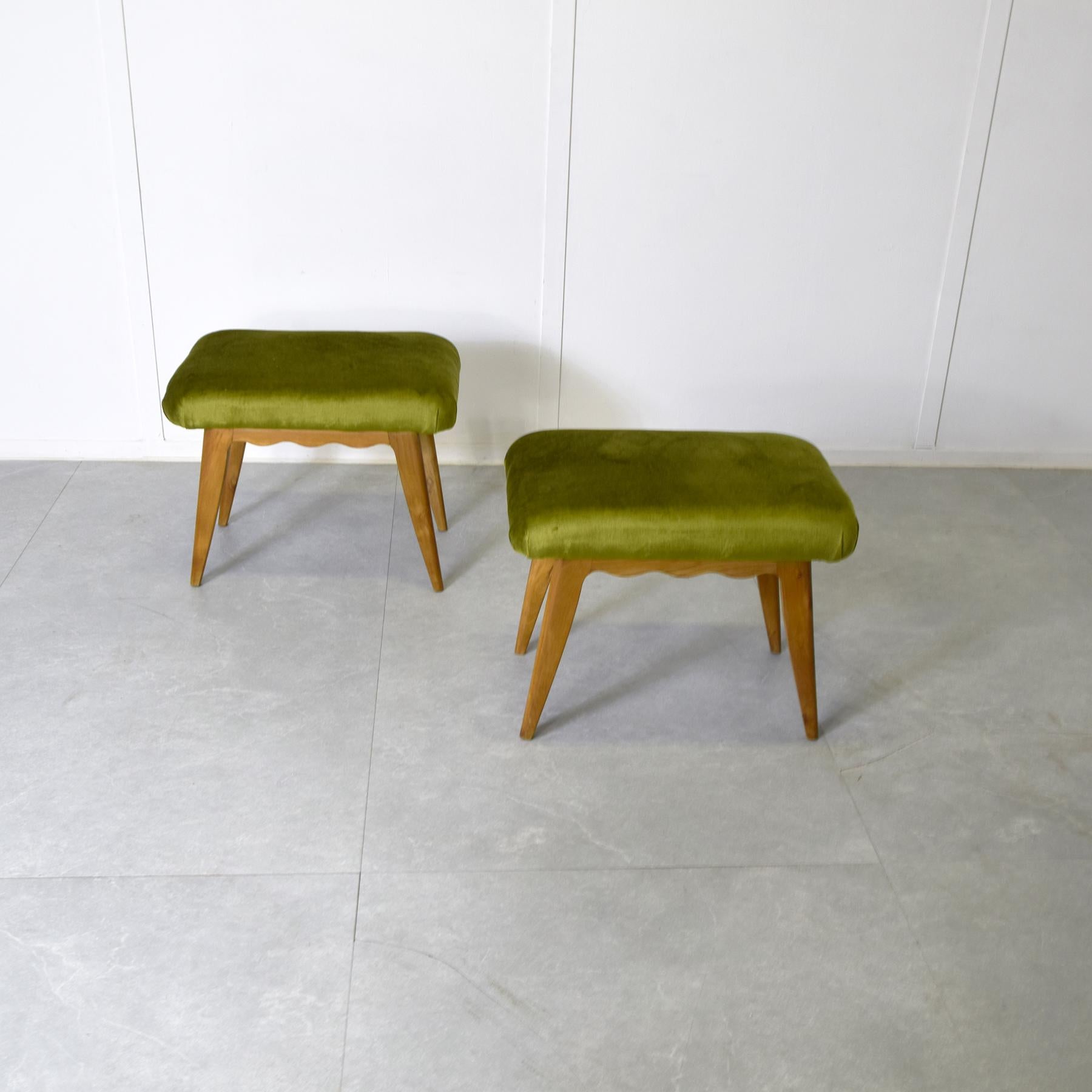 Italian Paolo Buffa pair of stools 1960s