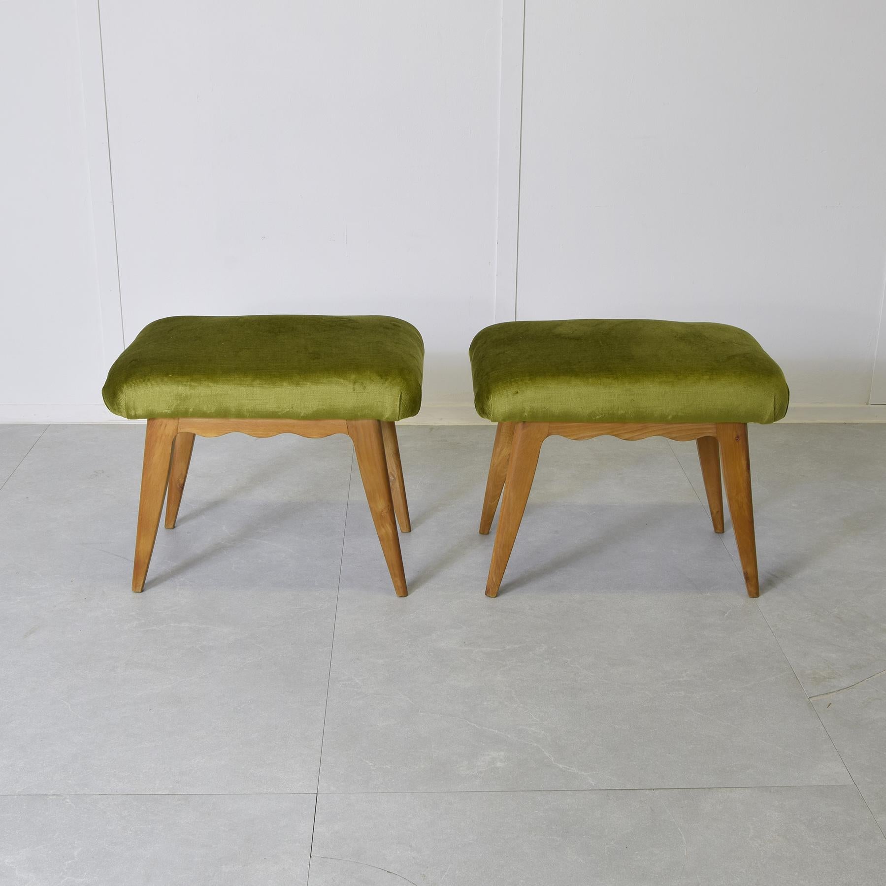 Paolo Buffa pair of stools 1960s 1