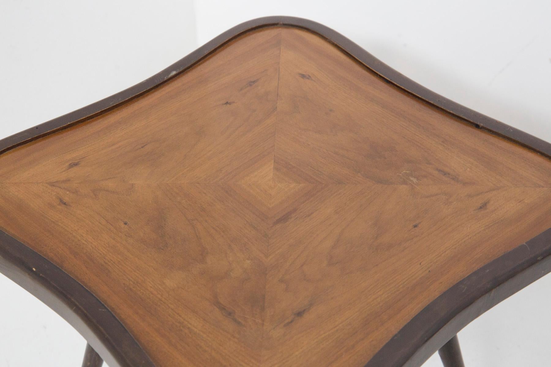 Paolo Buffa RARE Coffee Table in Wood Essences In Good Condition In Milano, IT