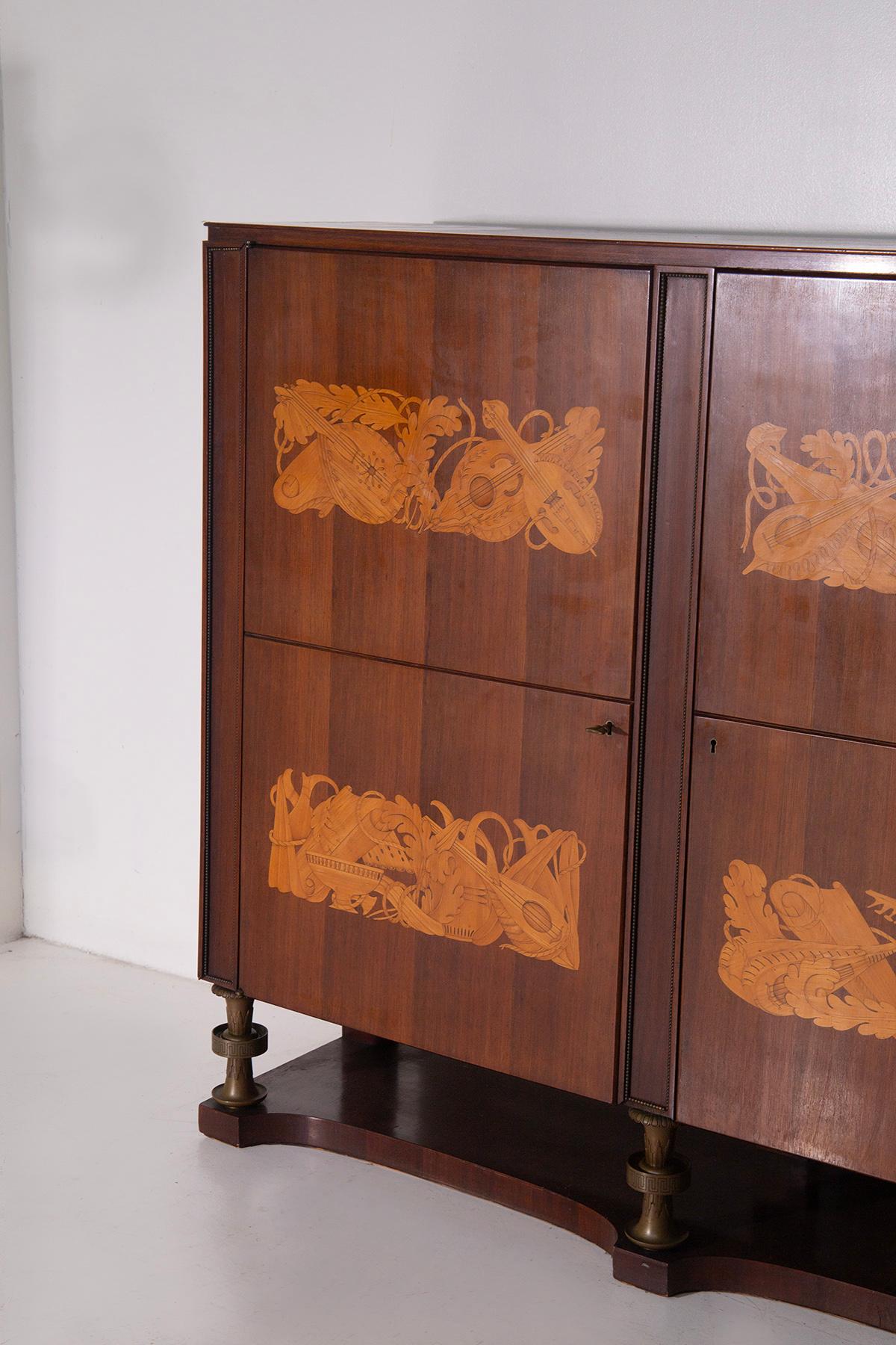 Paolo Buffa Rare high Buffet for Arrighi designs Gariboldi, signed in vendita 4
