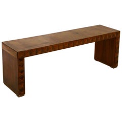 Paolo Buffa Rare Italian Bench in Walnut in Technique, 1940s