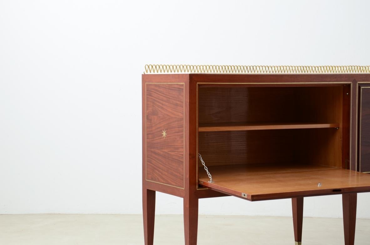 20th Century Paolo Buffa, rare storageunit with three flap doors For Sale