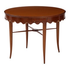 Paolo Buffa Rare Walnut Center or Game Table, Italy, 1940s