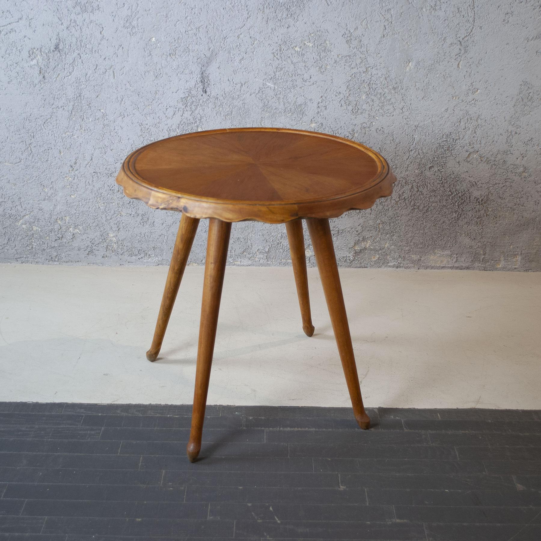 Mid-20th Century Paolo Buffa Round Side Table Early Fifties