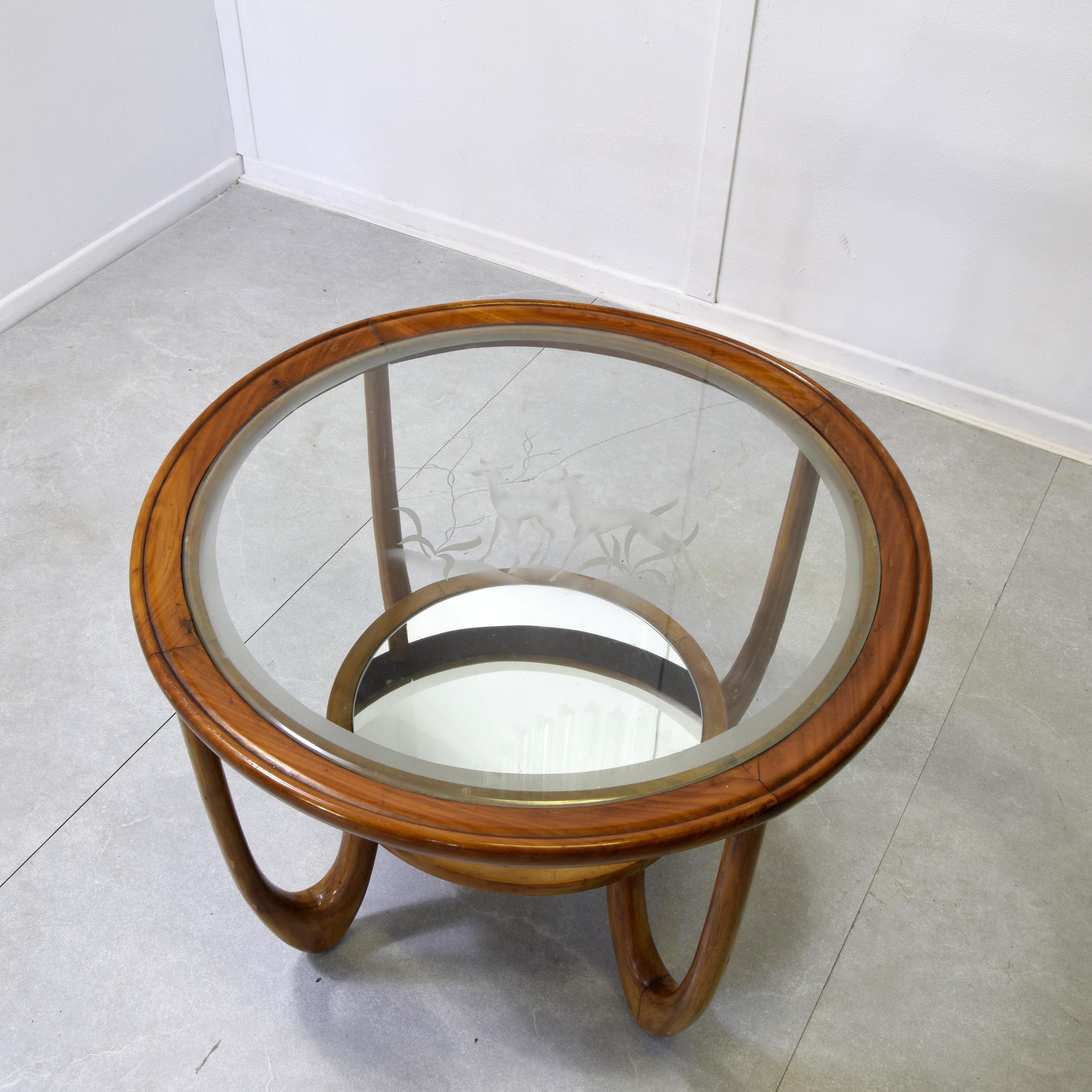 Paolo Buffa round side table late 40s. Bon état - En vente à bari, IT