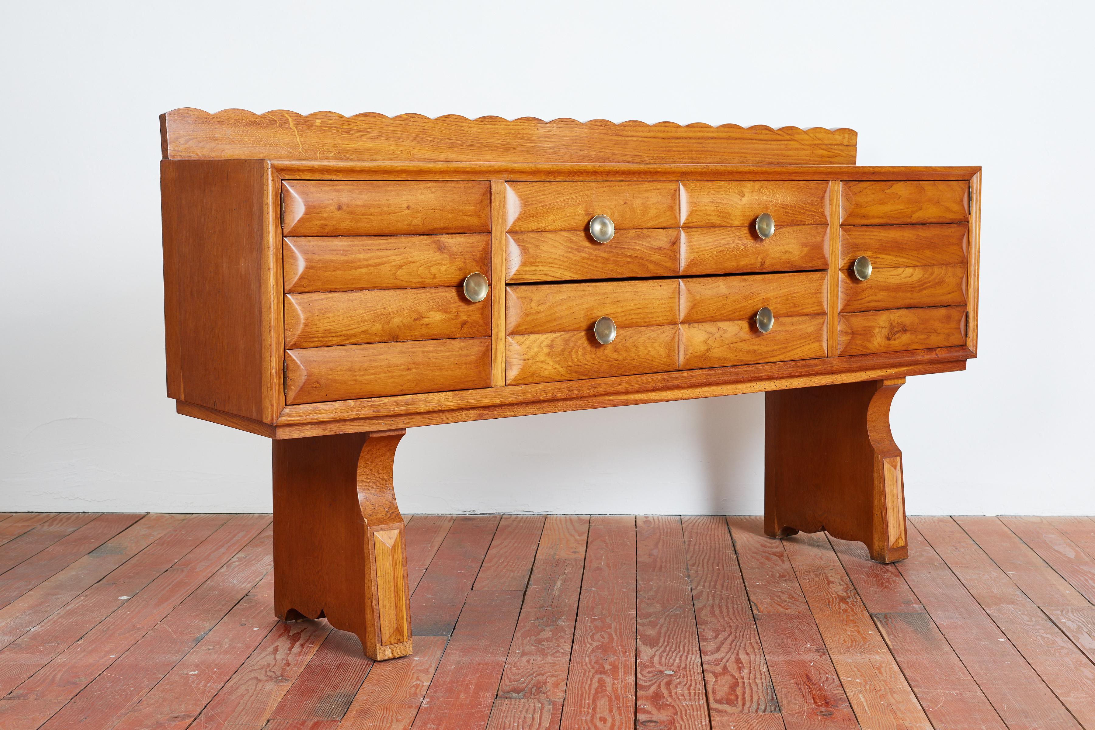 Italian Paolo Buffa Scalloped Sideboard