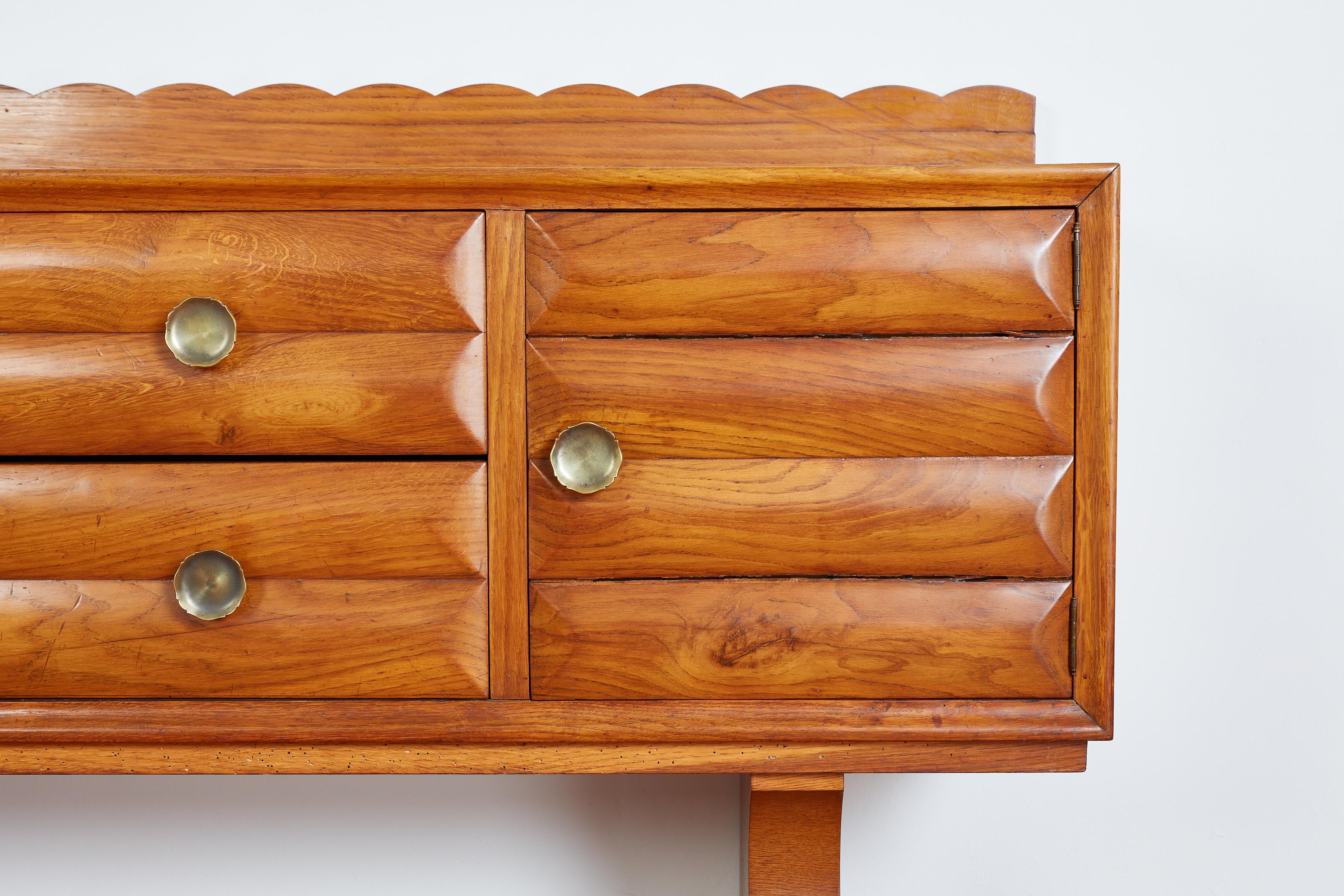 Mid-20th Century Paolo Buffa Scalloped Sideboard