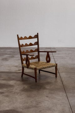 Paolo Buffa Skulpturaler Sessel, Italien, 1952