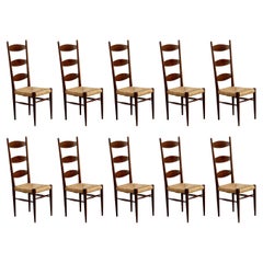 Colombo Sanguineti Chiavarine, 1948, Set di 10 sedie da pranzo