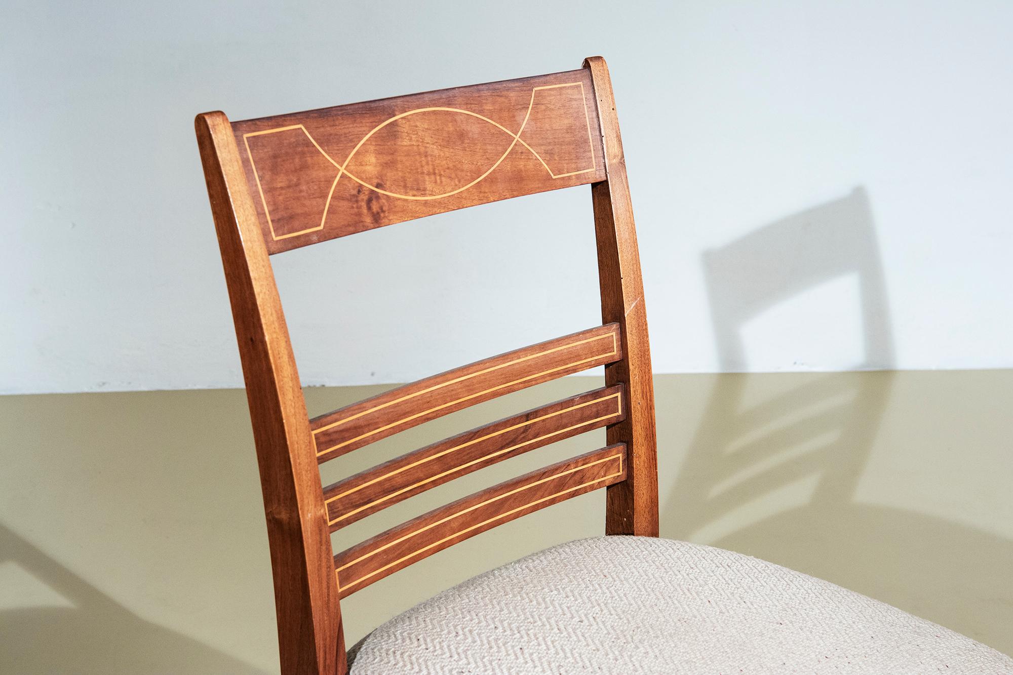 Mid-Century Modern Paolo Buffa, Set of Six Chairs For Sale