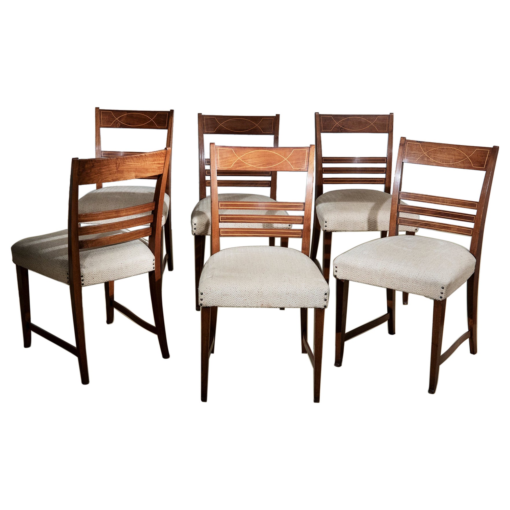 Paolo Buffa, ensemble de six chaises