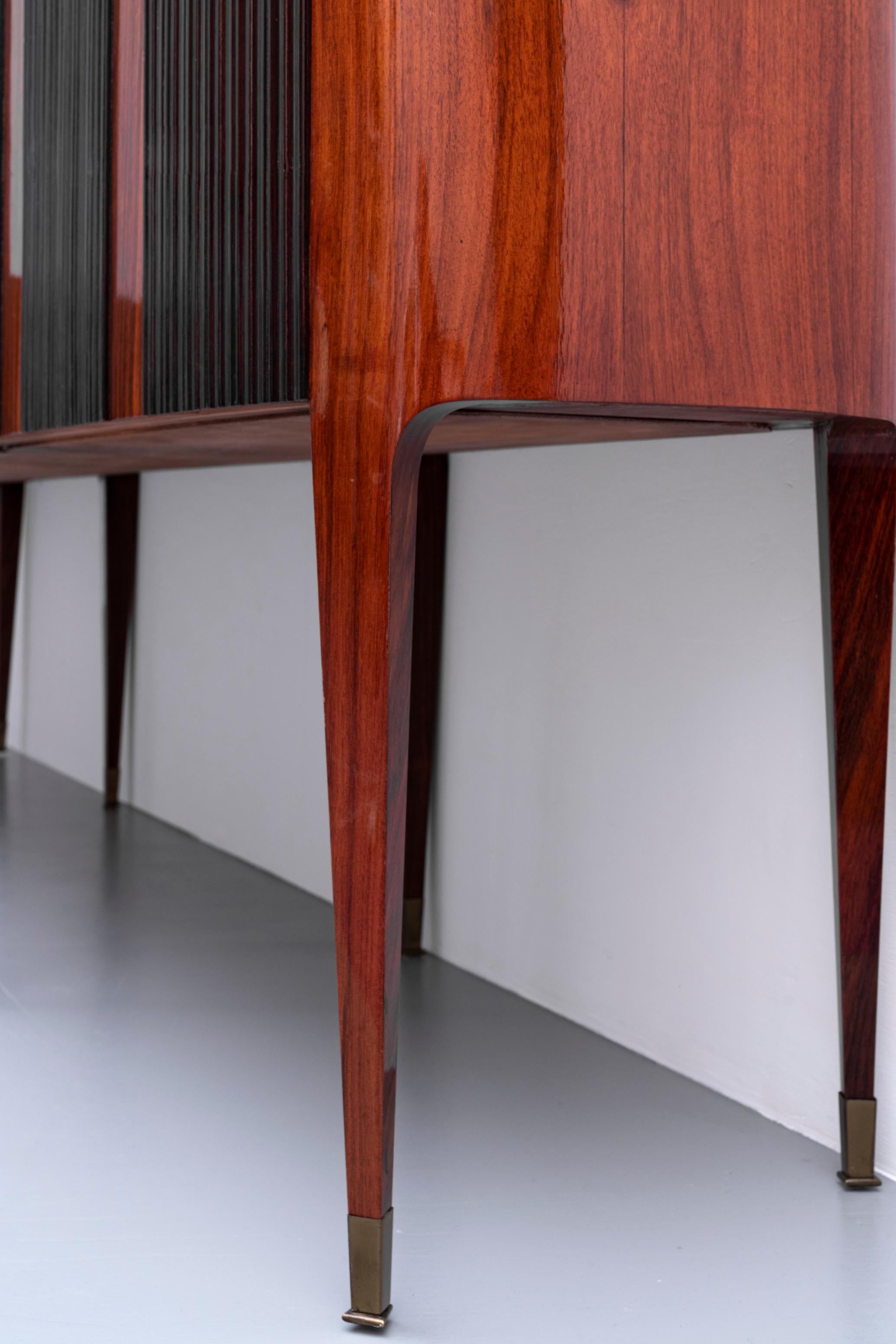 Paolo Buffa Set of 2 Extra Large Credenza's in Walnut and Mahogany, Italy, 1956 1