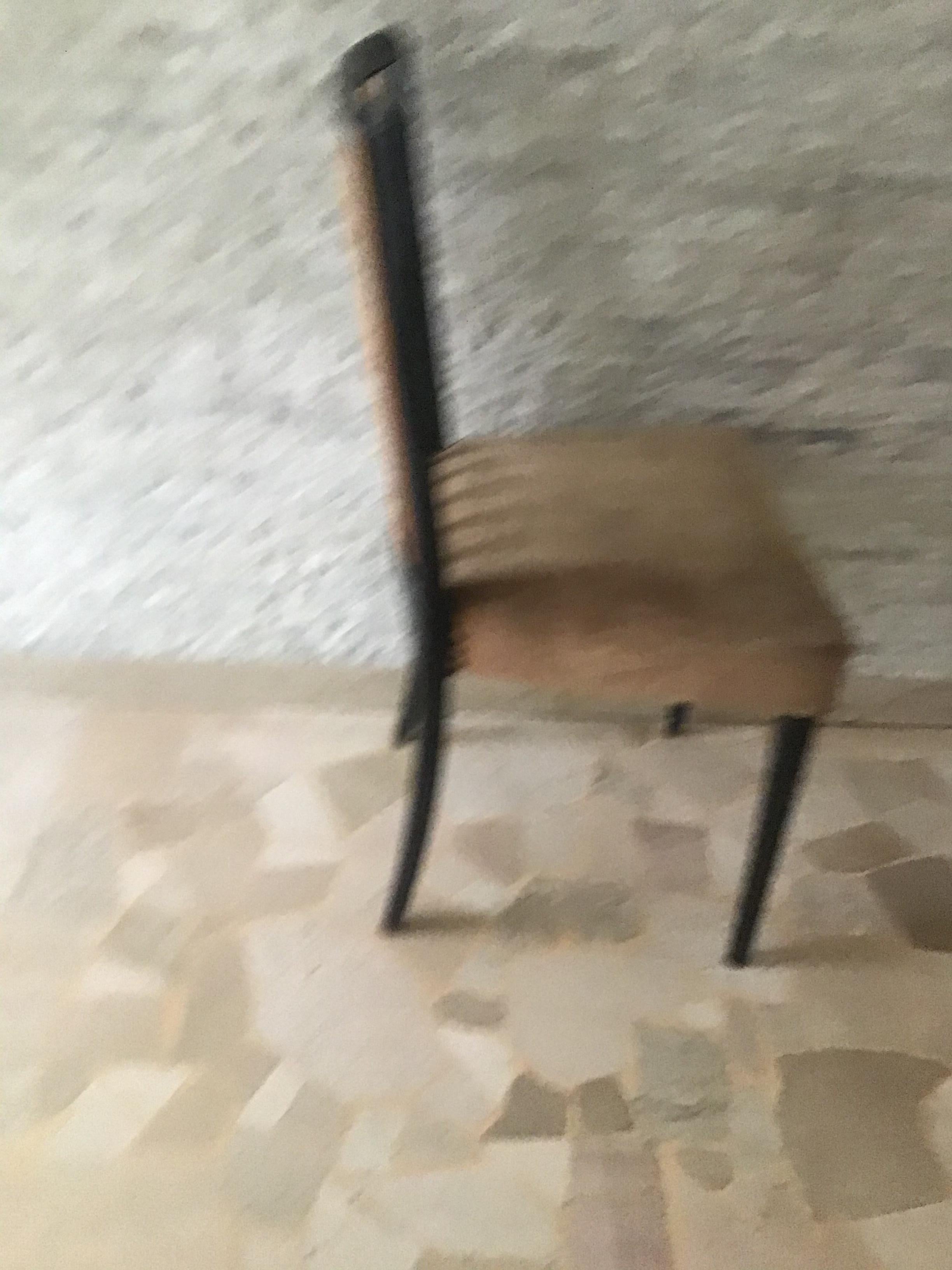 Paolo Buffa Set of 8 Chairs Wood Fabric Padding, 1950, Italy 8