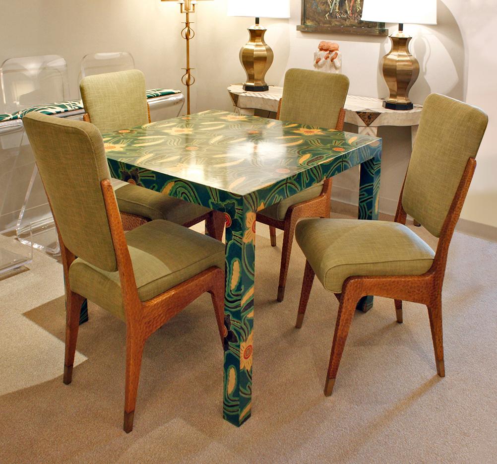 Paolo Buffa Set of Four Handcrafted Dining / Game Chairs, circa 1940 In Excellent Condition In New York, NY