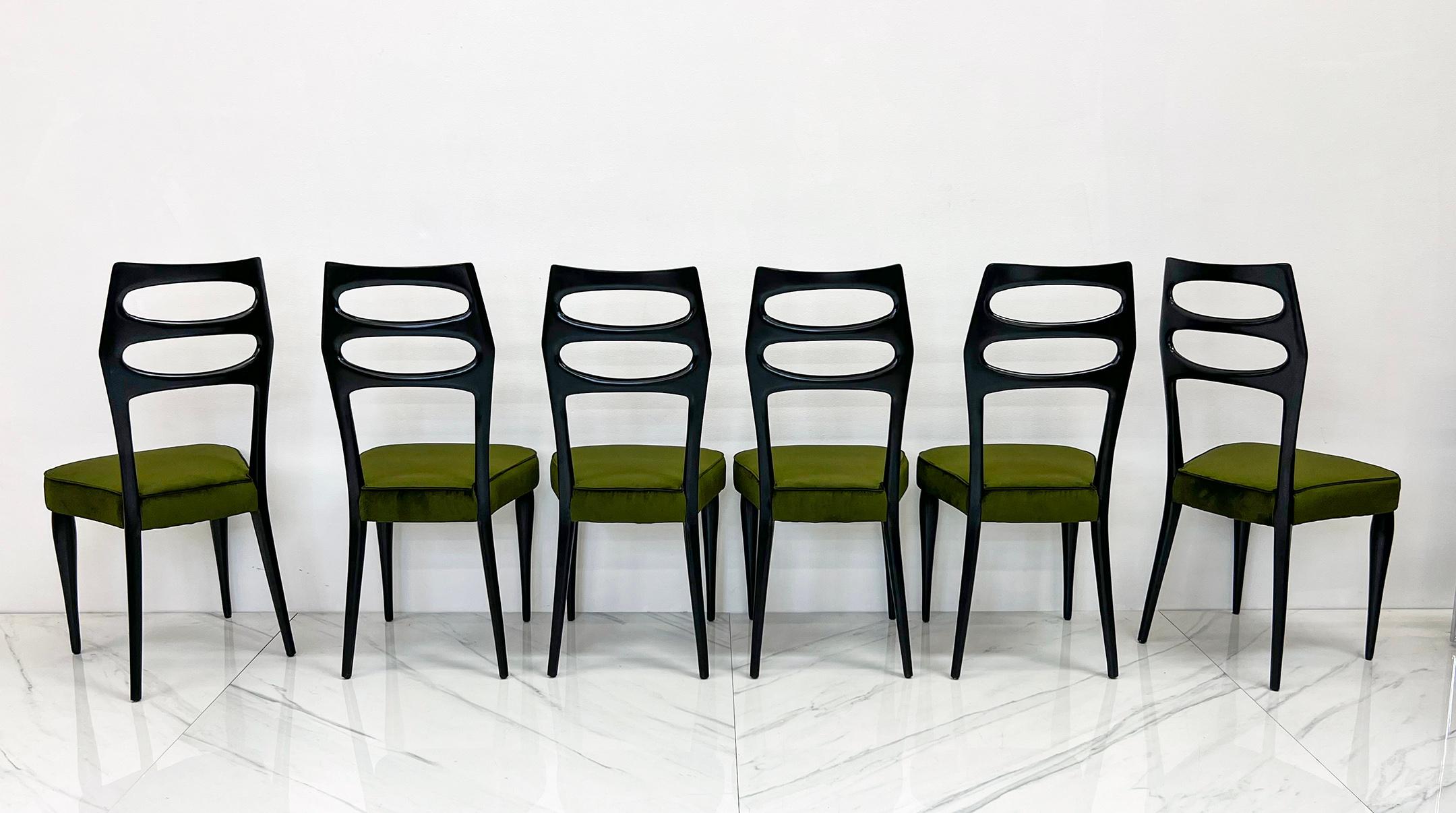 olive green velvet dining chairs