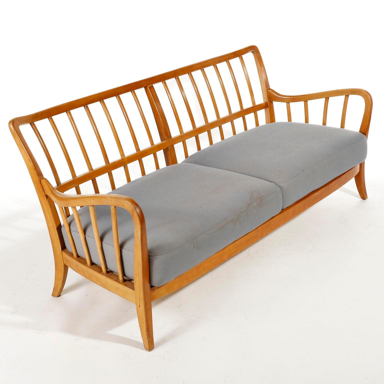 Mid-20th Century Bench Seette Seat by Thonet, Attributed to Josef Frank, Wood, 1940 For Sale
