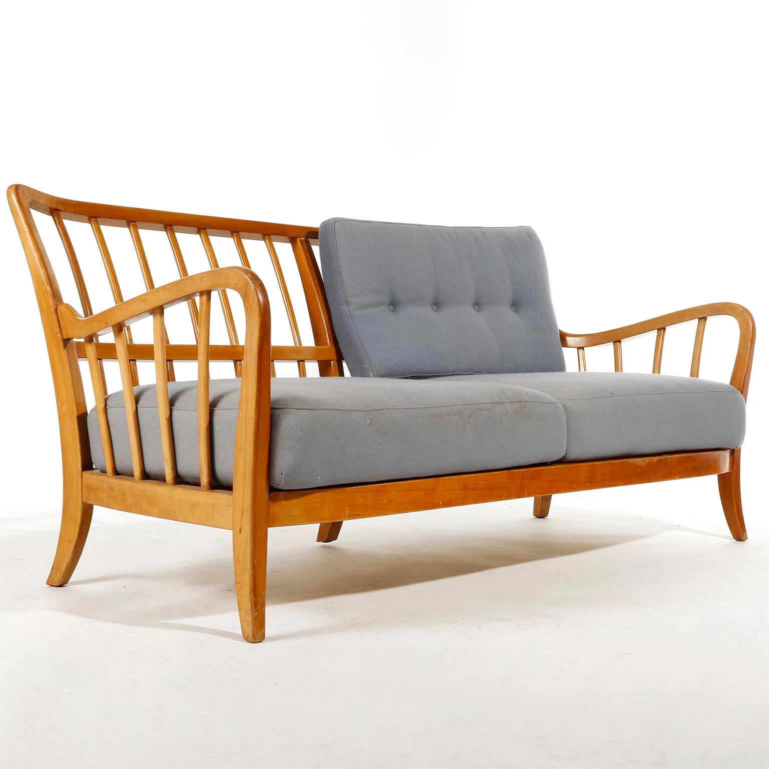 Austrian Bench Seette Seat by Thonet, Attributed to Josef Frank, Wood, 1940 For Sale