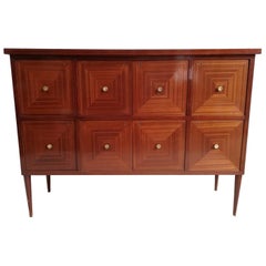 Paolo Buffa Style Cabinet in Mahogany Mid-Century Modern 1950s Italy