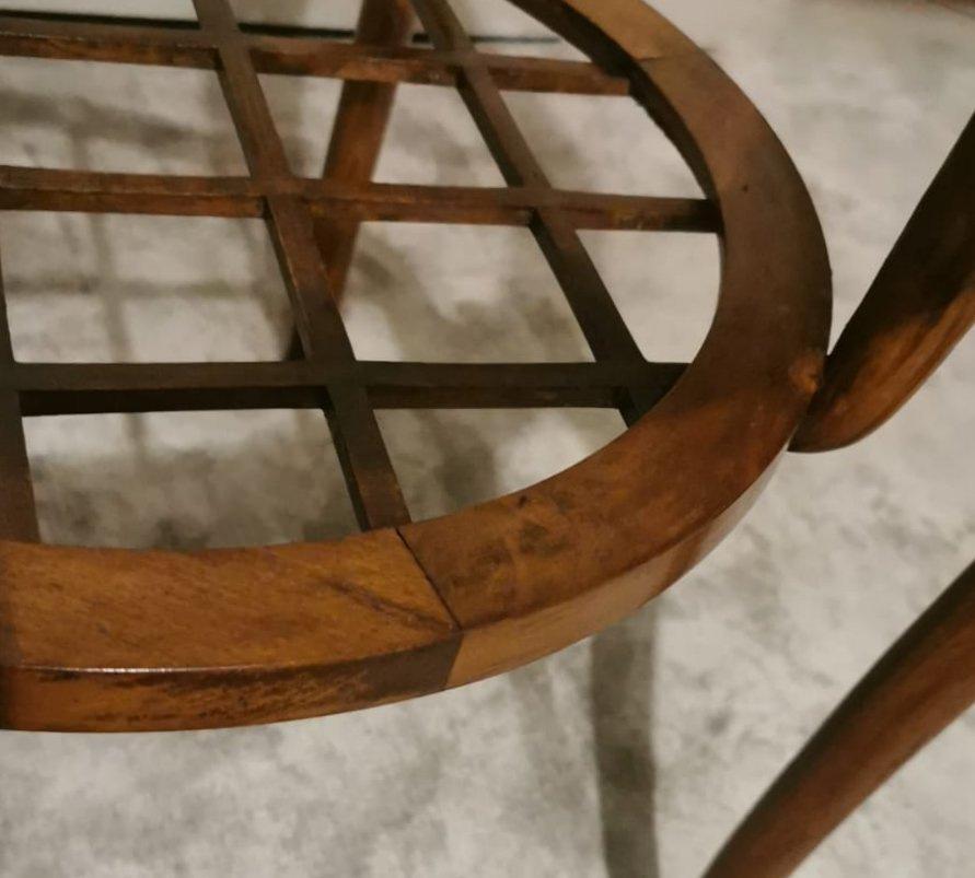 Tavolino da caffè Art Deco italiano in stile Paolo Buffa con piano in vetro in vendita 10
