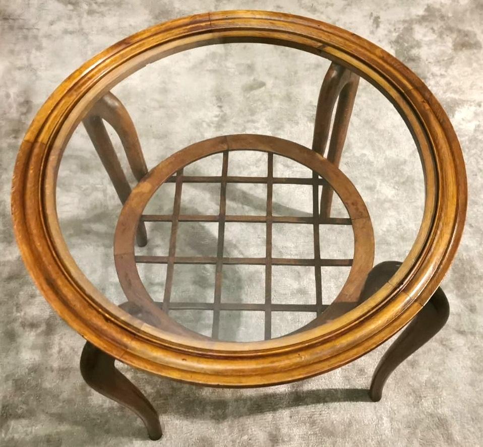 Tavolino da caffè Art Deco italiano in stile Paolo Buffa con piano in vetro In condizioni buone in vendita a Prato, Tuscany
