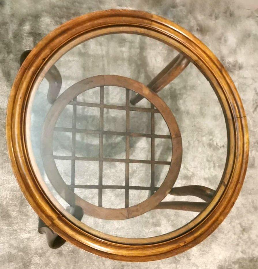XX secolo Tavolino da caffè Art Deco italiano in stile Paolo Buffa con piano in vetro in vendita