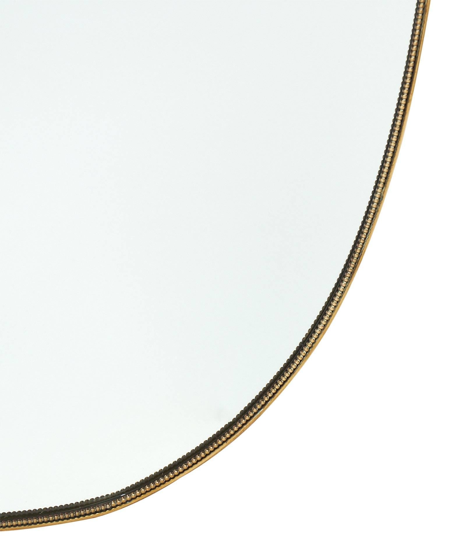 Paolo Buffa Style Italian Pair of Vintage Brass Mirrors 6