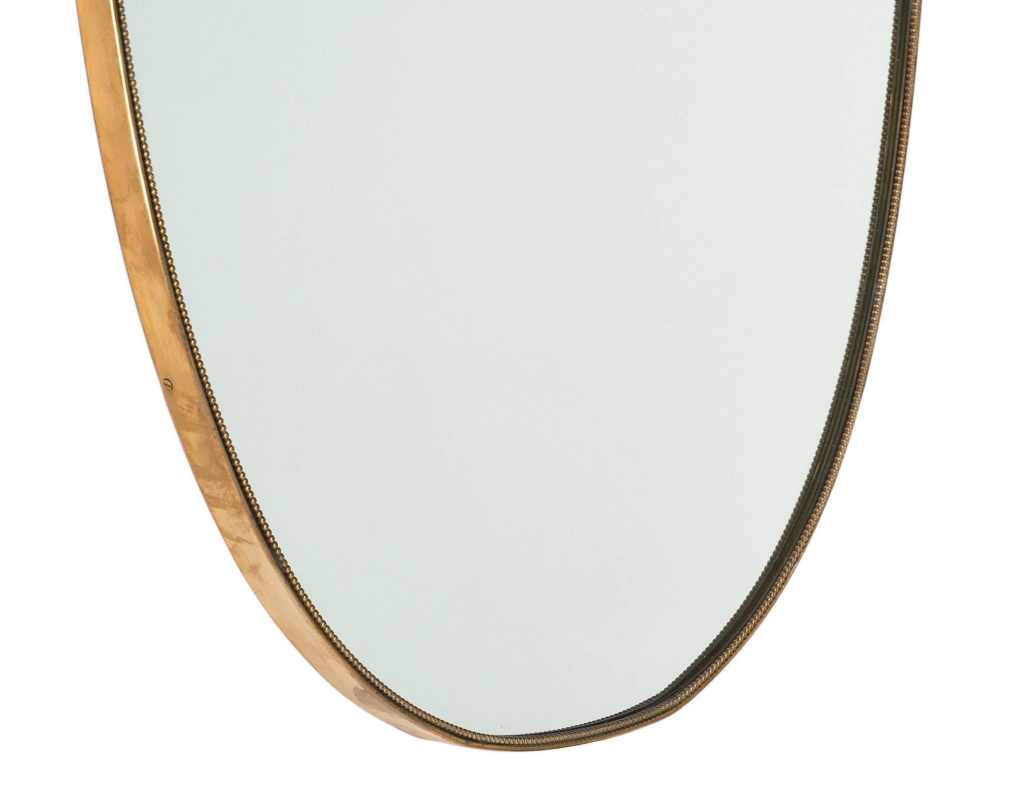 Paolo Buffa Style Italian Pair of Vintage Brass Mirrors 5