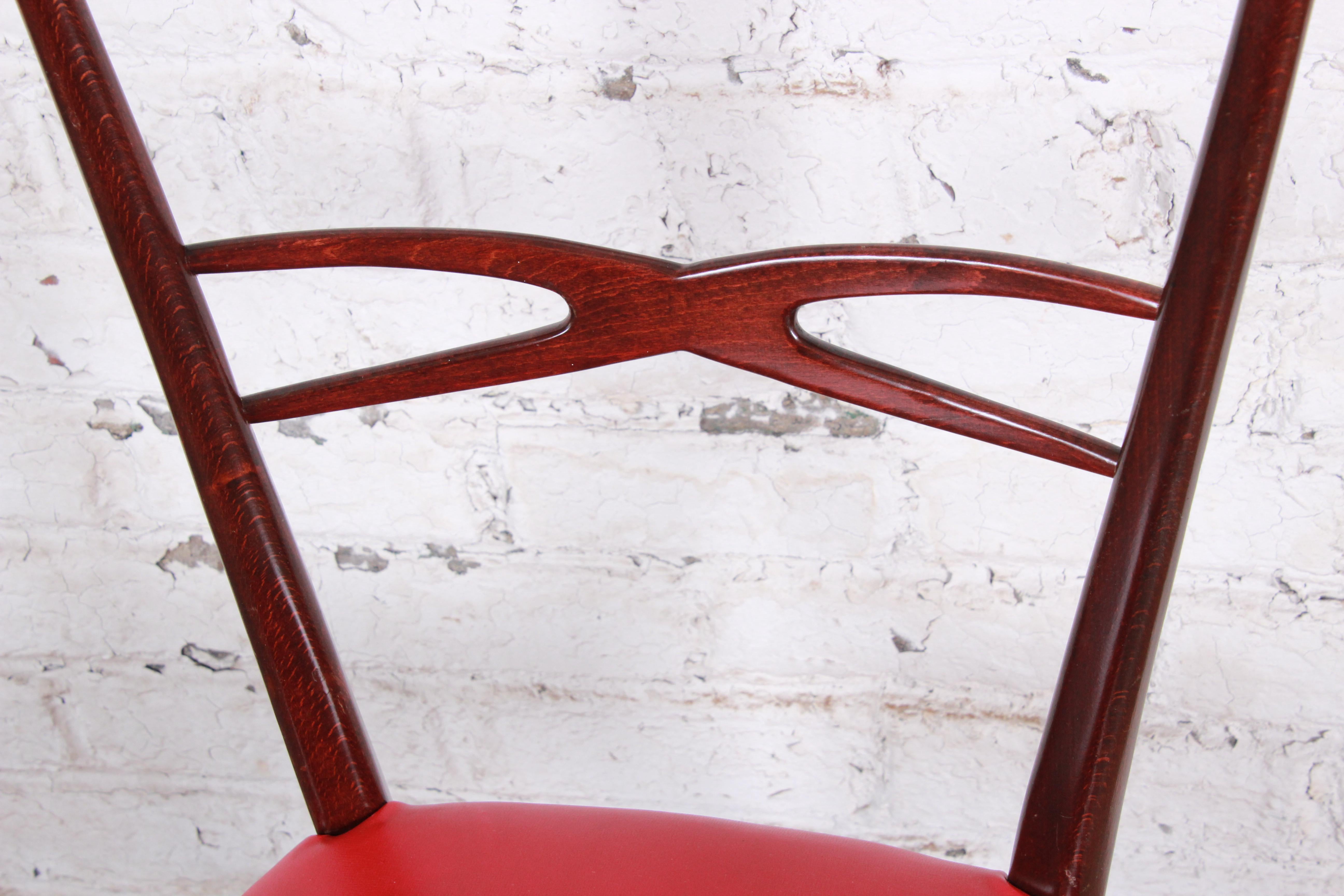 Paolo Buffa Style Mid-Century Modern Italian Dining Chairs, Set of Eight 2