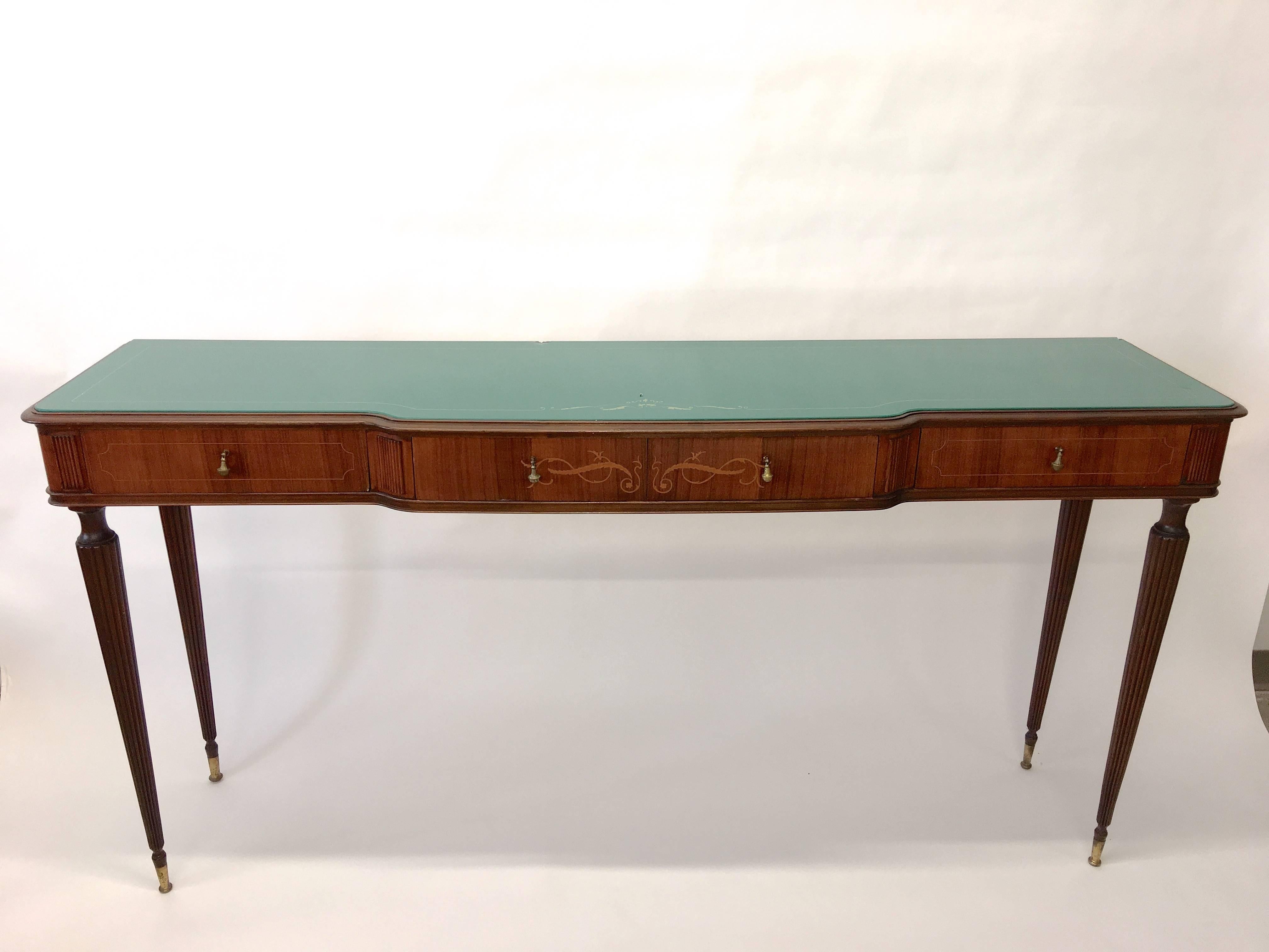 Palisandro and Mahogany Console Table Attributed to Vittorio Dassi For Sale 2