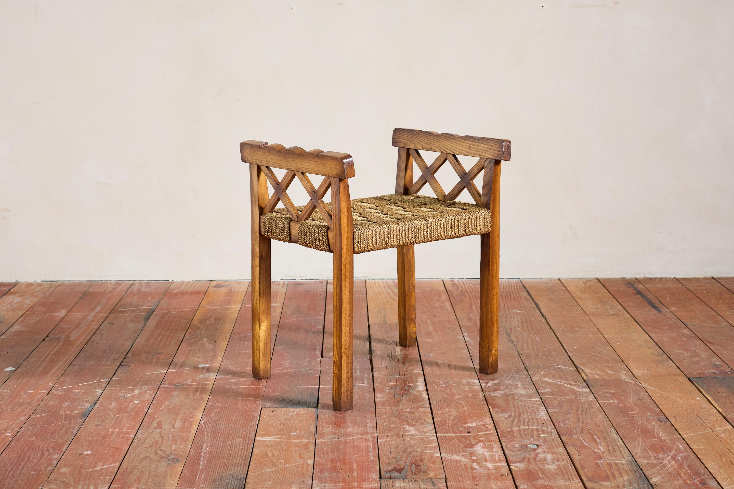 Paolo Buffa Style Stools In Good Condition In Beverly Hills, CA