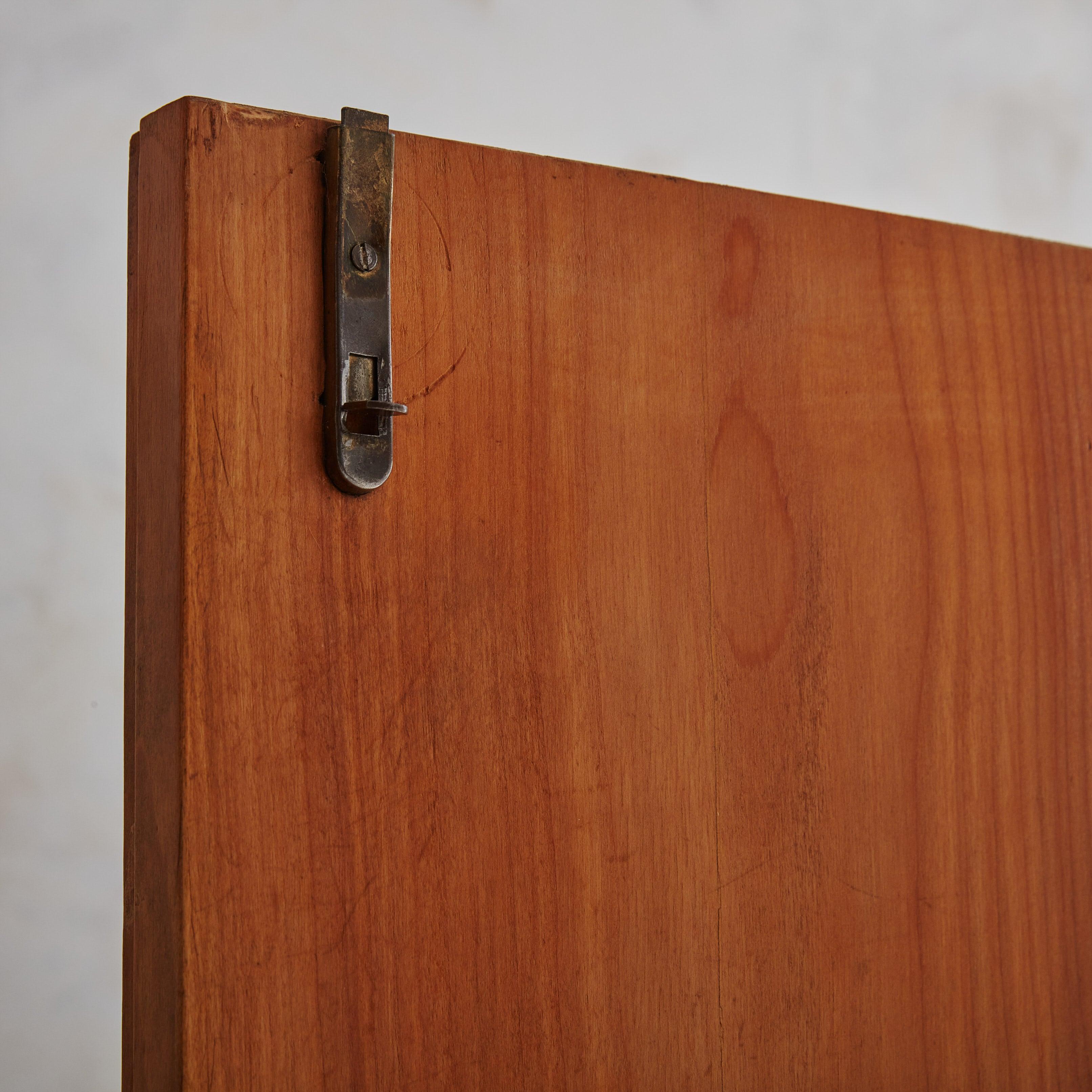 Paolo Buffa Style Wood Armoire with Glass Handles, Italy 1940s For Sale 3