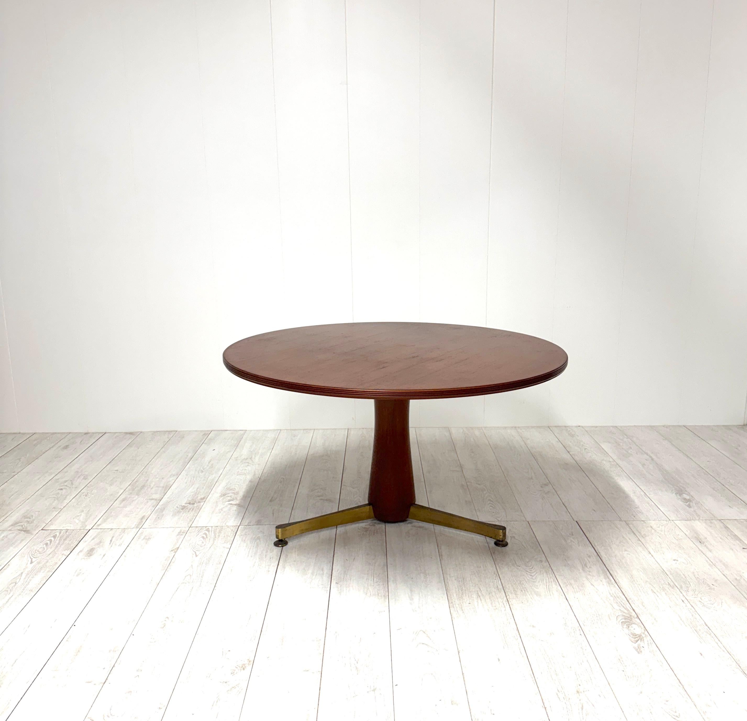 Laiton Paolo Buffa, Table à manger, Prod. Marelli et Colico, Cantù, années 1950 en vente