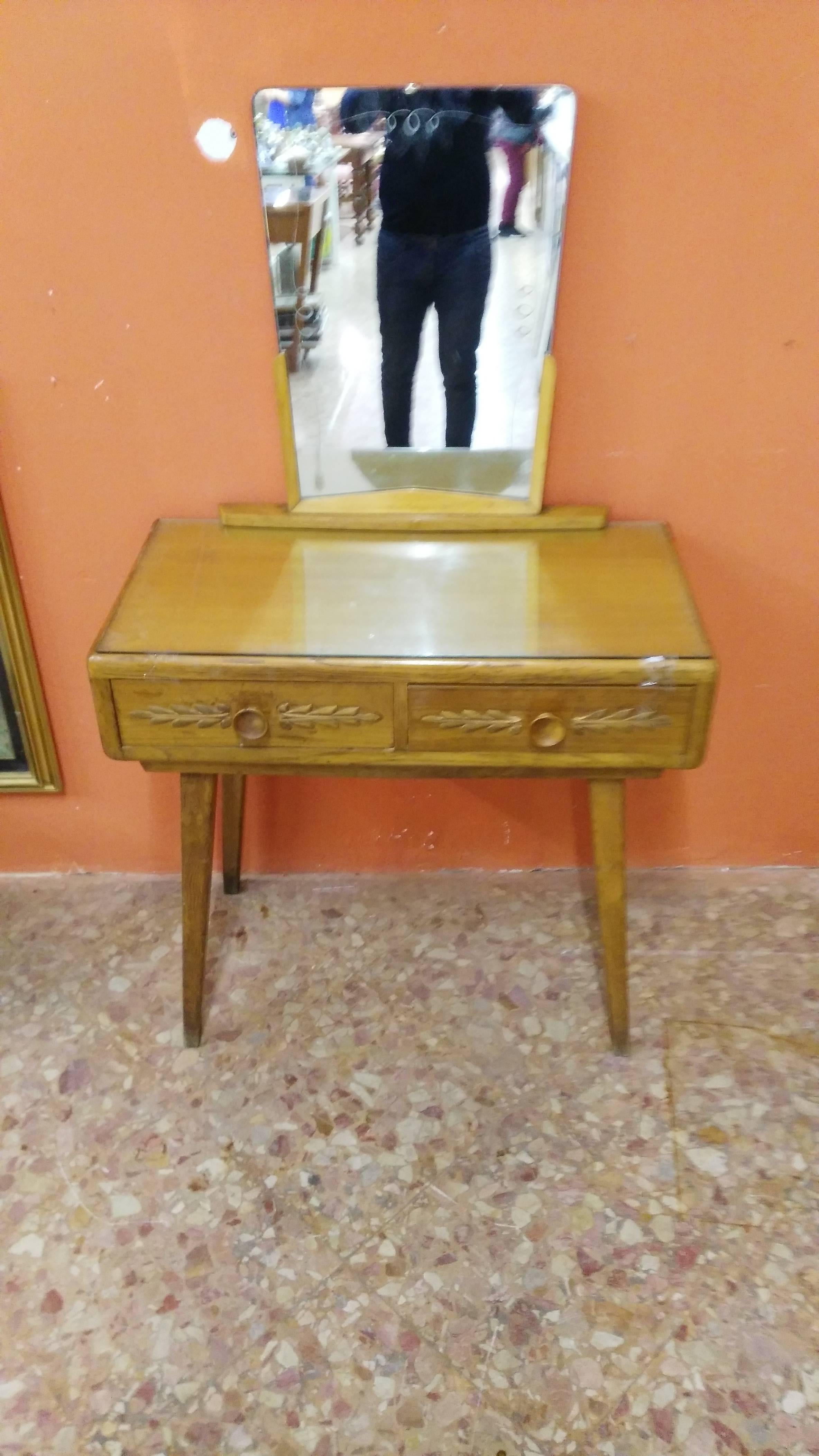 Mid-Century Modern Paolo Buffa Toilet with Mirror