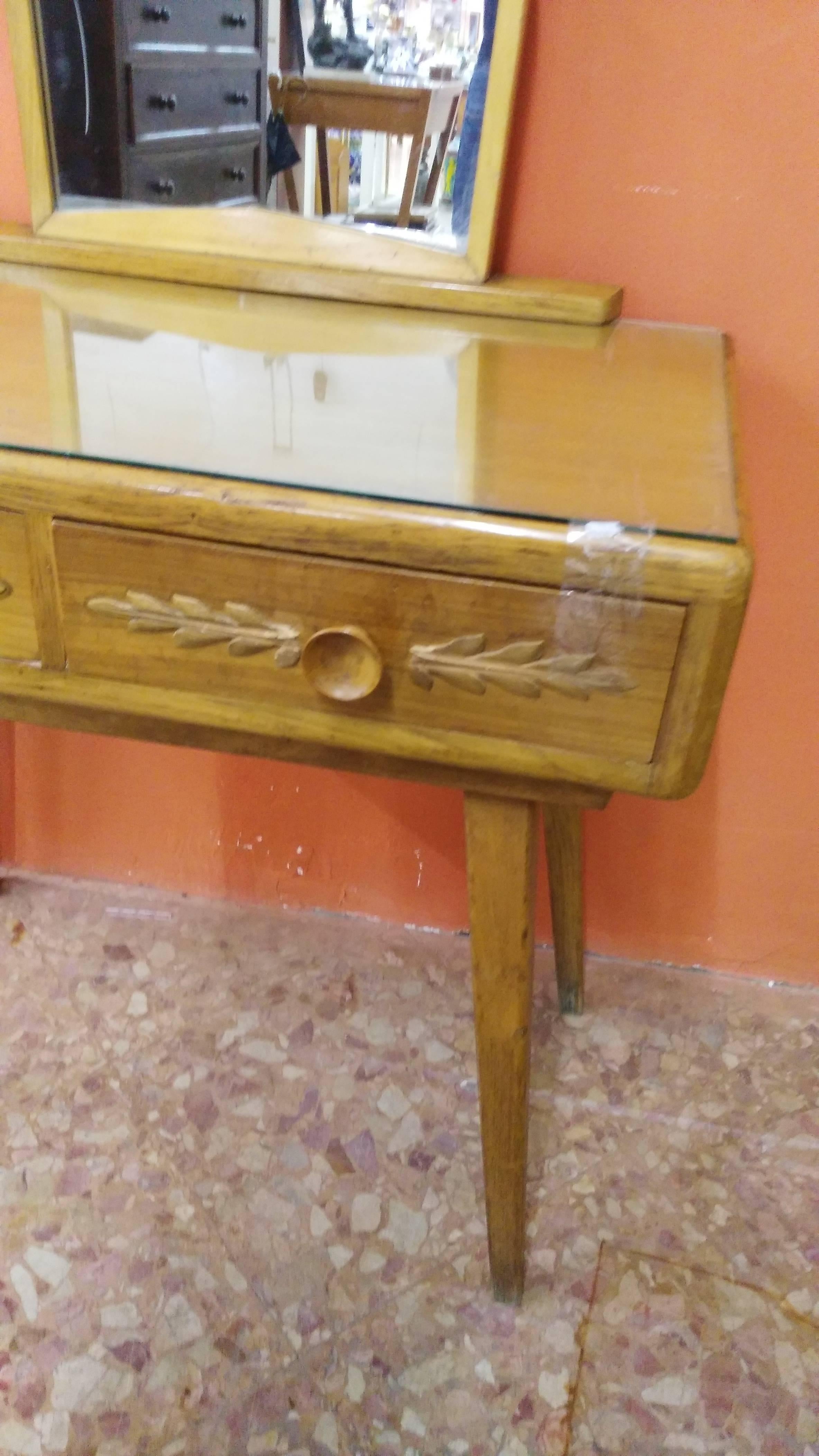 Hand-Crafted Paolo Buffa Toilet with Mirror