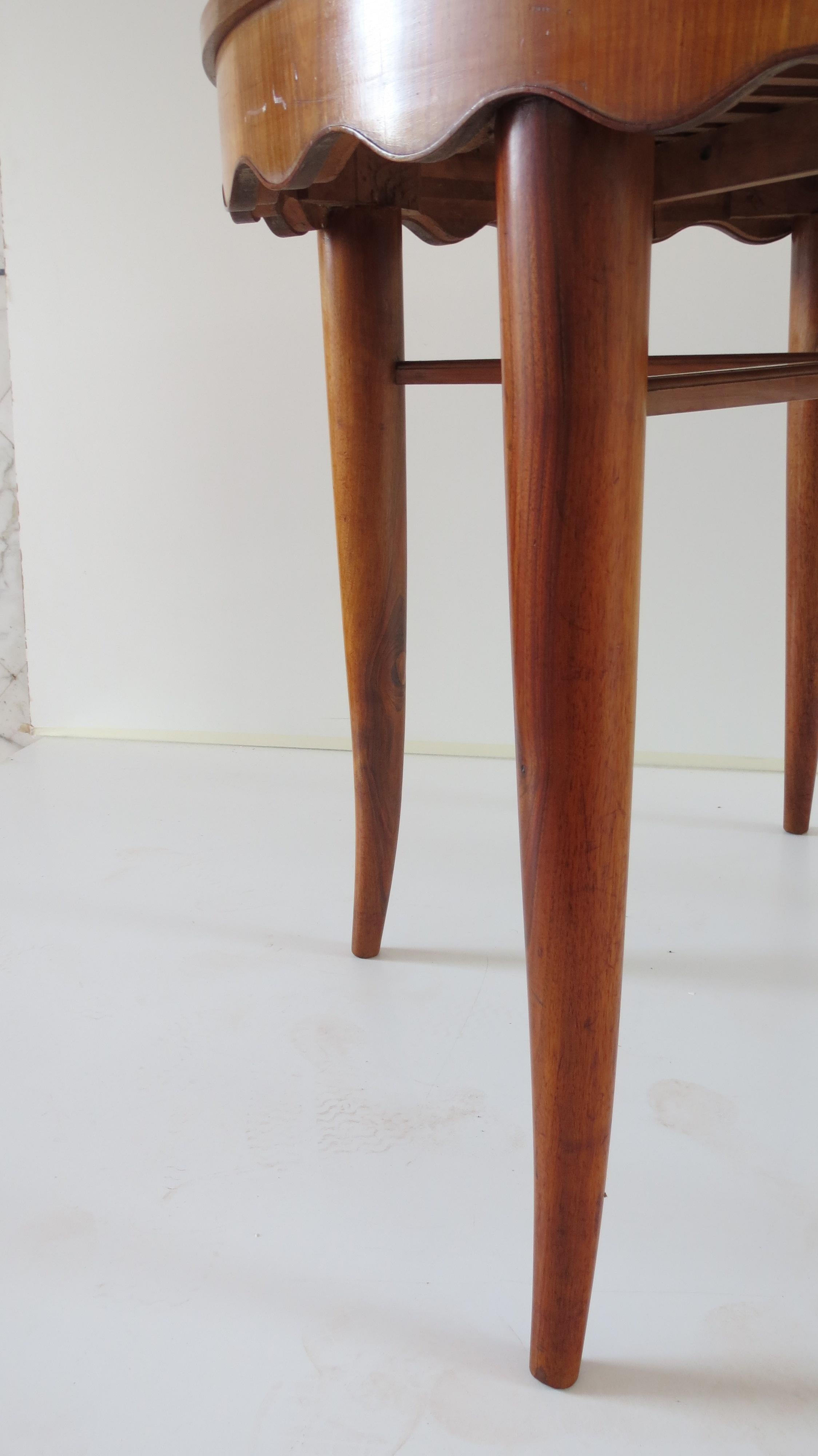 Paolo Buffa Unique Round Dining Table Cherrywood, 1950 5