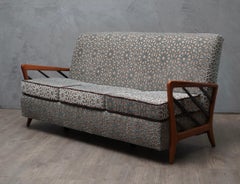 Paolo Buffa Velvet and Beechwood Sofa, 1960