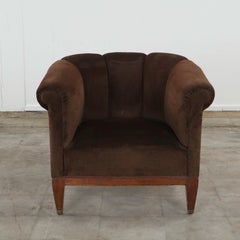 Paolo Buffa, Velvet Brown Club Chair, 1930s