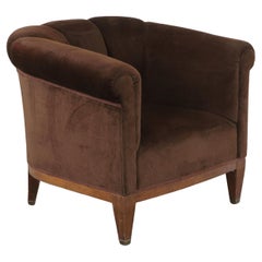 Paolo Buffa, Velvet Brown Club Chair, 1930s