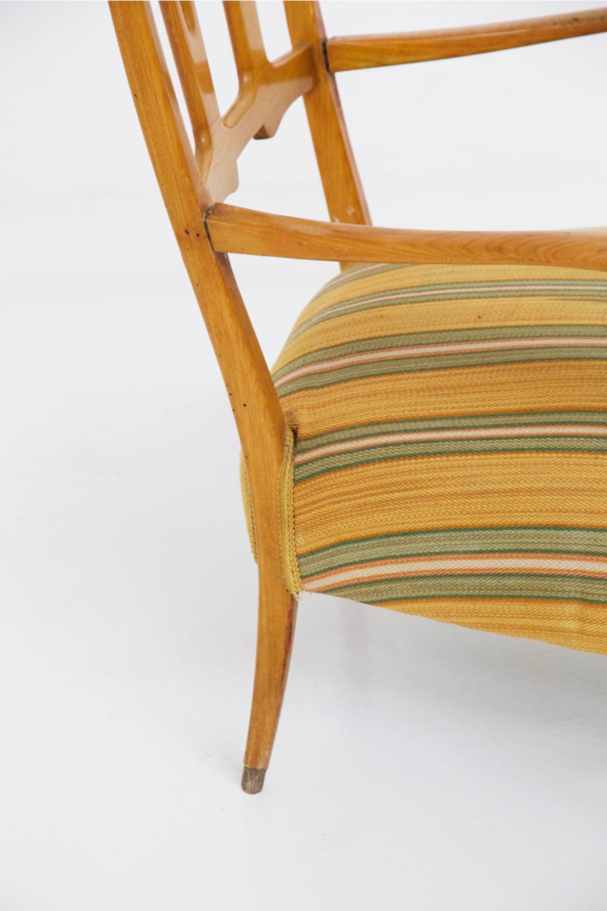 Paolo Buffa Vintage Armchair in Wood 3