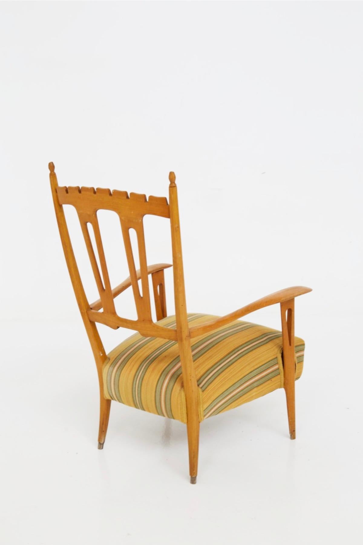 Paolo Buffa Vintage Armchair in Wood 5