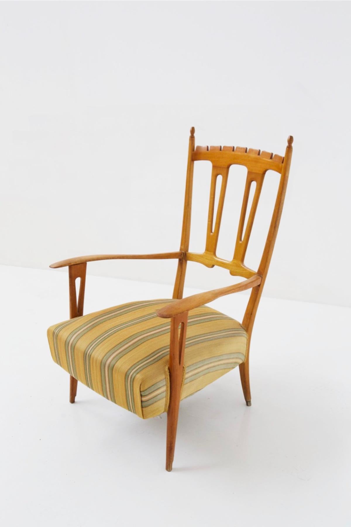 Paolo Buffa Vintage Armchair in Wood 7