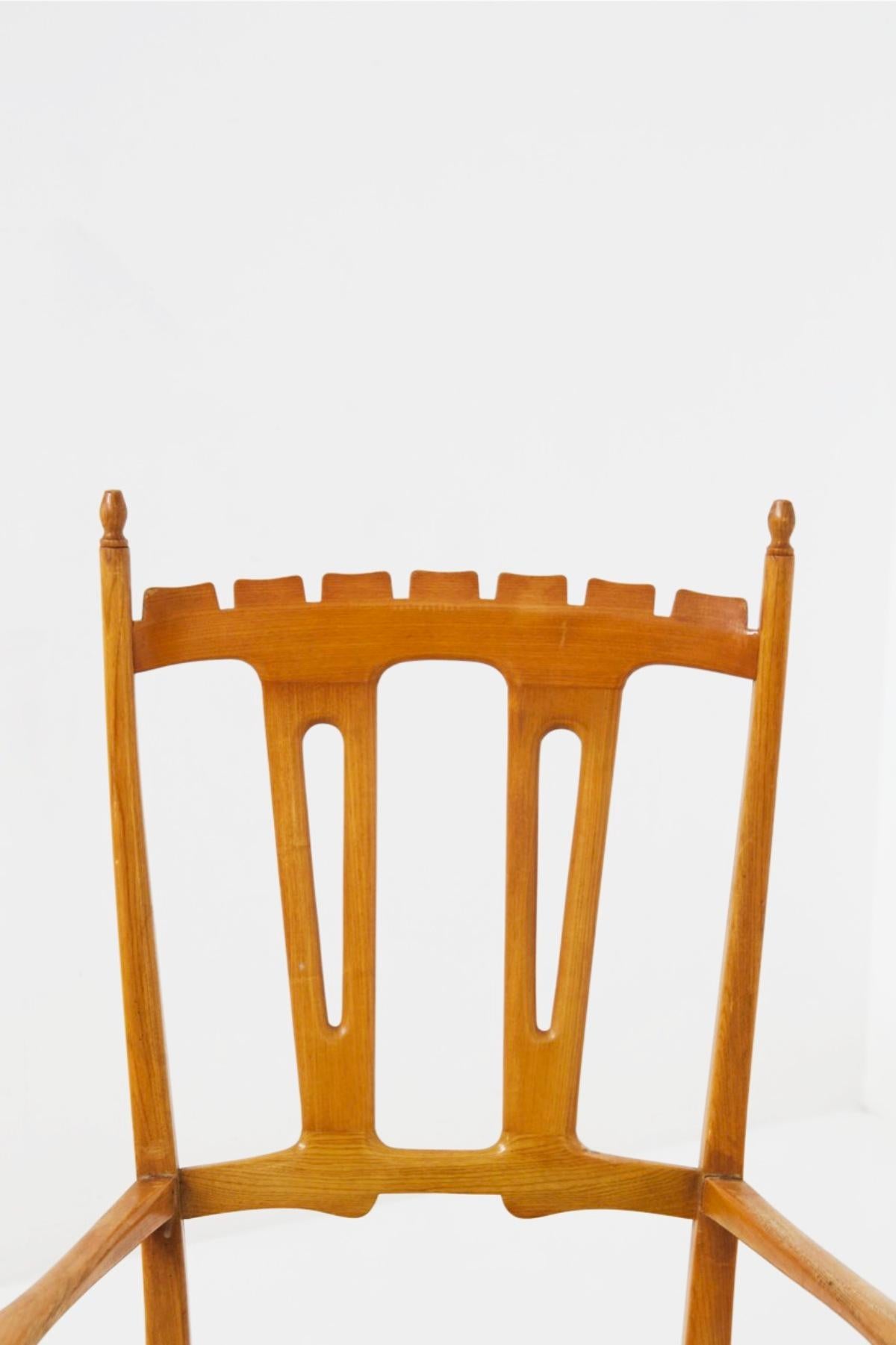 Mid-Century Modern Paolo Buffa Vintage Armchair in Wood